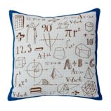 (a + b) + c = Throw Pillow (Grey/Blue)